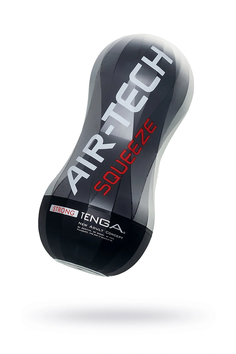 Нереалистичный мастурбатор TENGA Air-Tech Squeeze Strong, TPE, белый, 17 см