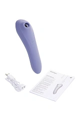 Вакуум-волновой стимулятор клитора Satisfyer Dual Pleasure Connect App, силикон, сиреневый, 17,9 см