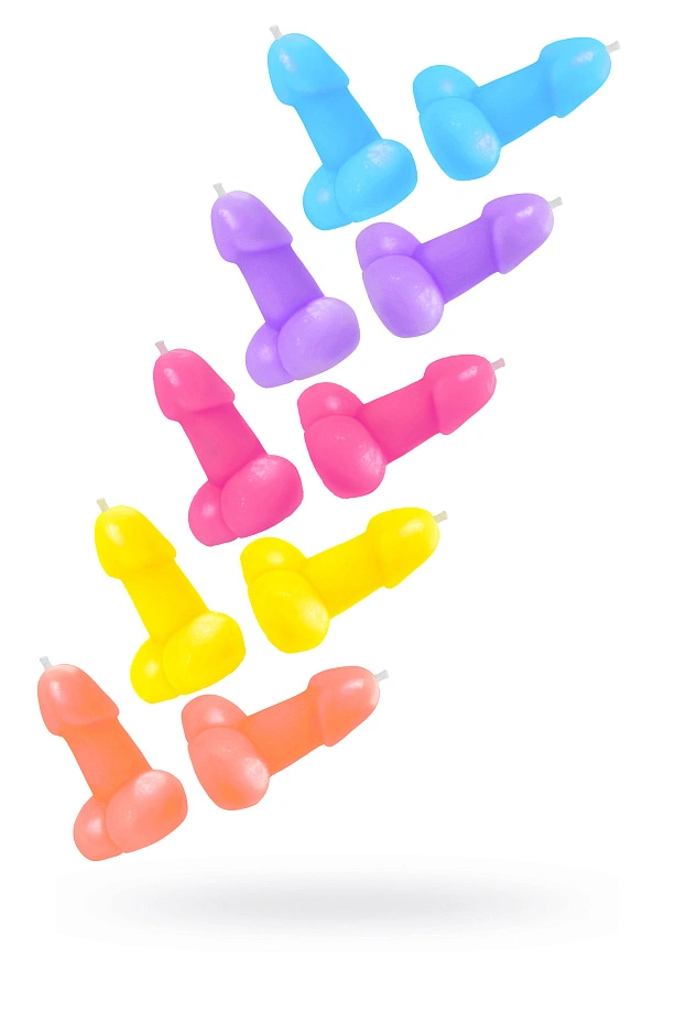 Набор свечей Pecado, «Мини-член», 10 шт.