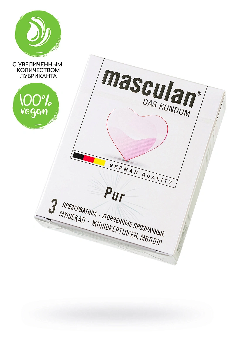 Презервативы masculan  Pur № 3 утонченные, 18,5 см, 5.3 см, 3 шт.