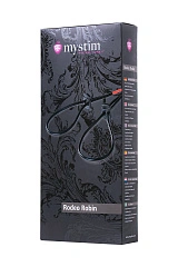 Лассо для члена Mystim Rodeo Robin, электростимуляция, силикон, черный, 42см