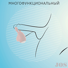 Вибронасадка на палец JOS DUTTY, силикон, розовый, 8 см
