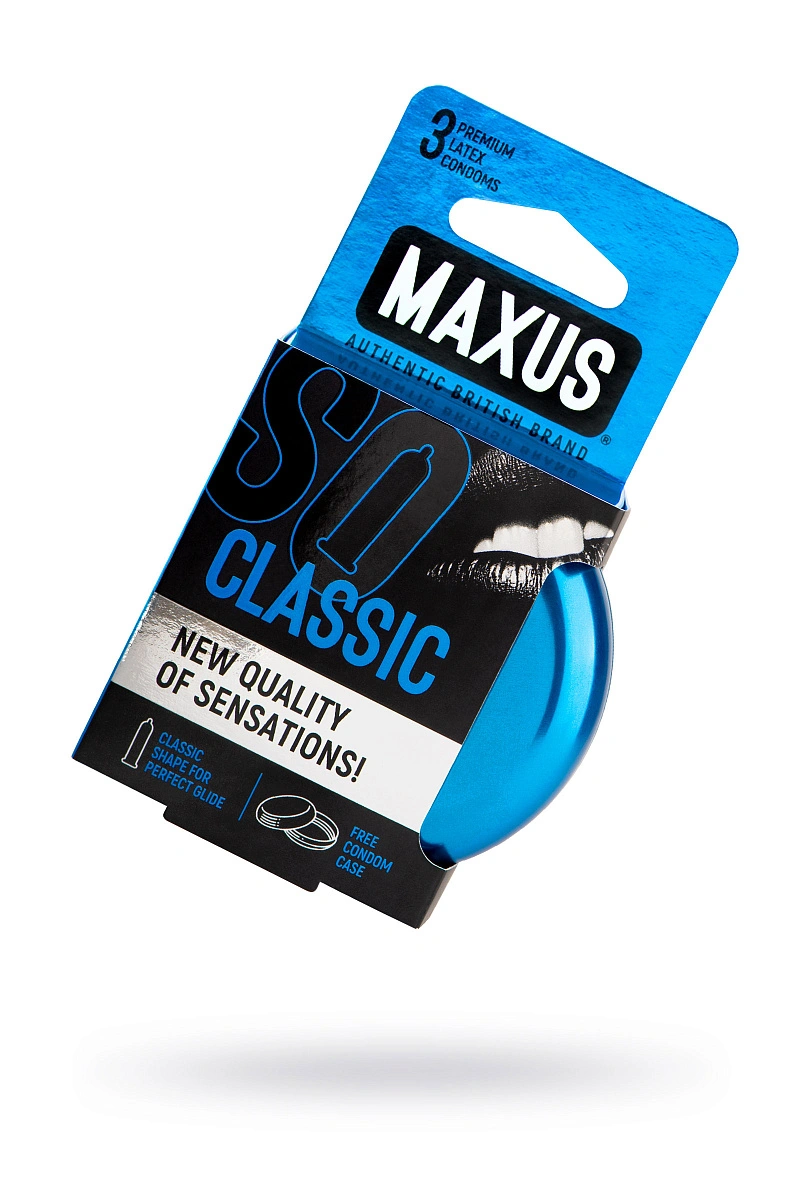 Презервативы Maxus Classic, классические, латекс, железный кейс, 3 шт.