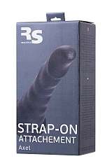 Насадка для страпона RealStick Strap-On Axel, PVC, чёрный, 17,5 см