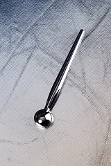 Уретральный плаг TOYFA Metal с ограничителем-шариком, серебряный