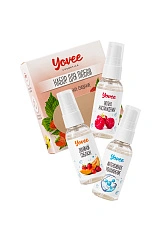 Набор гелей-смазок Yovee для любви (721002+721008+721052), вкус(малин+клубн/дыня)+увл(гиалур),3х50мл
