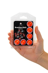 Массажное масло SECRET PLAY BRAZILIAN BALLS, ягоды, 6 х 4 гр