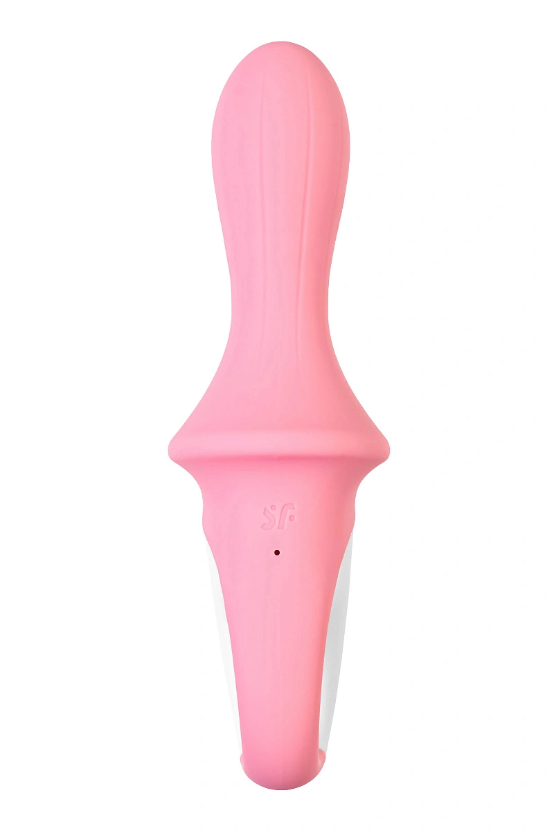 Вибратор с расширением Satisfyer Air Pump Booty 5+ Connect App, силикон, розовый, 15 см