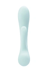 Нереалистичный вибратор Satisfyer Triple Oh, силикон, голубой, 24 см