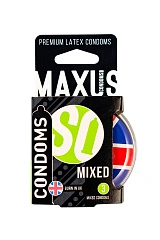 Презервативы Maxus Mixed, набор, латекс, пластмковый кейс, 3 шт.