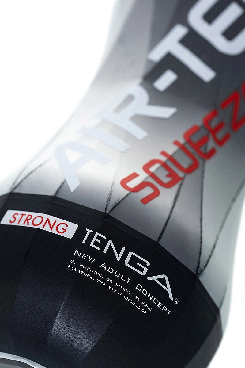 Нереалистичный мастурбатор TENGA Air-Tech Squeeze Strong, TPE, белый, 17 см