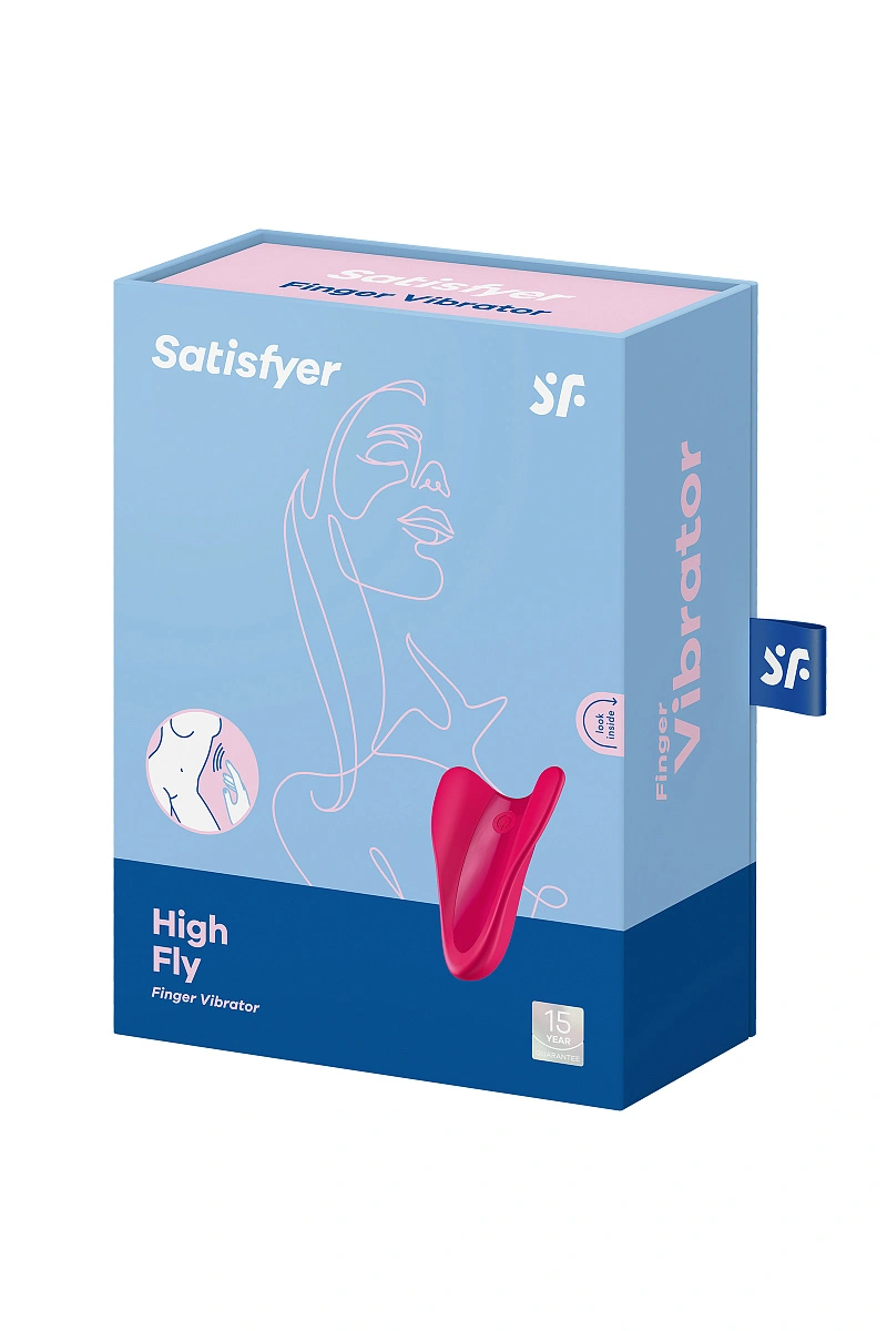 Универсальный вибромассажер Satisfyer High Fly, силикон, красный
