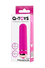 Нереалистичный вибратор A-Toys by TOYFA Mastick mini, ABS пластик, розовый, 13 см