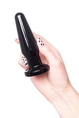 Анальная втулка TOYFA POPO Pleasure Gemini β, TPE, черная, 12,4 см