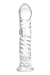 Нереалистичный фаллоимитатор Sexus Glass, стекло, прозрачный, 16,5 см