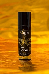 Съедобный гель с эффектом вибрации Orgie DUAL VIBE! - KISSABLE, со вкусом пина колада, 15 мл