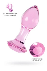 Анальная втулка Sexus Glass, стекло, розовая, 8,5 см