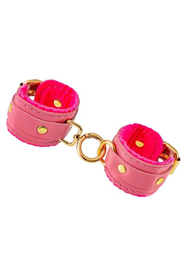 Оковы, «МИНИ» двуслойный, оригинальная сцепка, натуральная кожа, розовый, Pecado