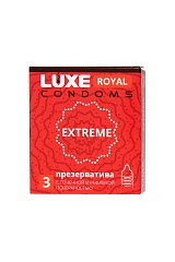 Презервативы Luxe, royal, extreme, 18 см, 5,2 см, 3 шт.