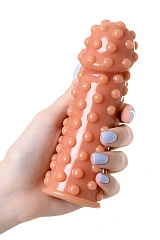 Насадка реалистичная KOKOS EXTREME SLEEVE с дополнительной стимуляцией, TPE, телесная, 14.7 см, ES-02