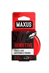 Презервативы Maxus Sensitive, ультратонкие, латекс, железный кейс, 3 шт.