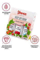 Набор гелей-смазок Yovee для любви (721002+721008+721052), вкус(малин+клубн/дыня)+увл(гиалур),3х50мл