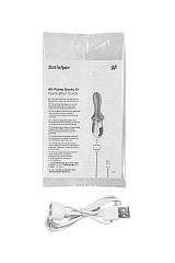 Вибратор с расширением Satisfyer Air Pump Booty 5+ Connect App, силикон, розовый, 15 см