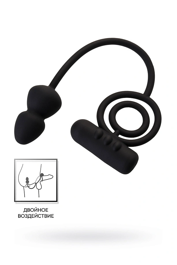 Анальная пробка Erotist с дополнительной стимуляцией, 5.2 см, силикон, черная