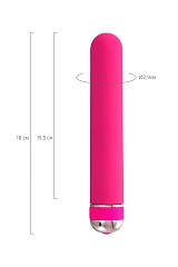 Нереалистичный вибратор A-Toys by TOYFA Mastick, ABS пластик, розовый, 18 см