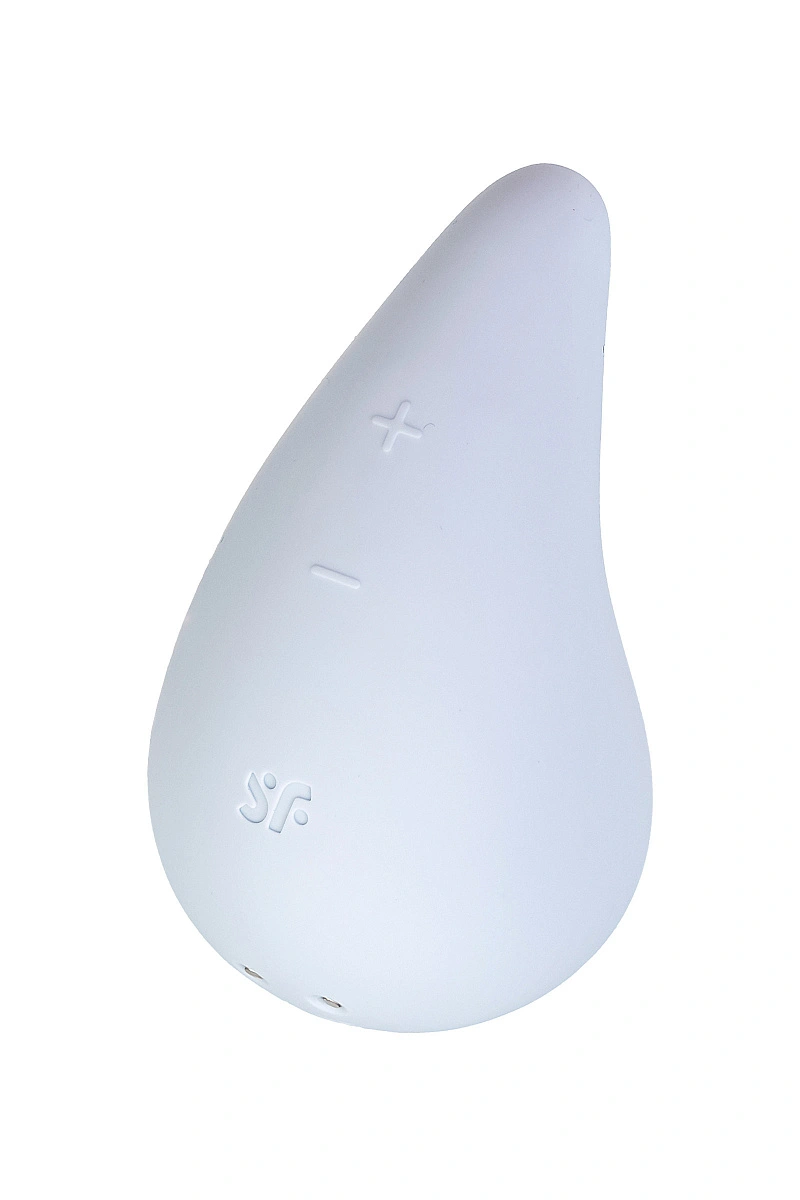 Вибромассажер Satisfyer Dew Drop, силикон, голубой, 8,1 см