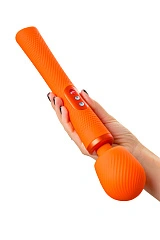 Вибромассажер Fun Factory VIM VIBRATING WAND, силикон, оранжевый, 31,3 см