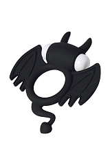 Эрекционное кольцо на член JOS COCKY DEVIL, силикон, черный, 8,5 см