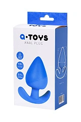 Анальная пробка A-Toys by TOYFA Nosh, силикон, синяя, 8,3 см