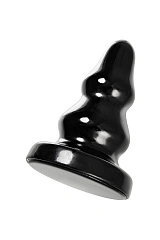 Анальная втулка TOYFA POPO Pleasure Monoceros, PVC, черная, 15 см, Ø 7 см