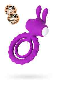 Эрекционное кольцо на член JOS GOOD BUNNY, силикон, фиолетовый, 9 см