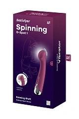Вибратор для точки G  с ротацией Satisfyer Spinning G-Spot 1, силикон, бордовый, 16,8 см