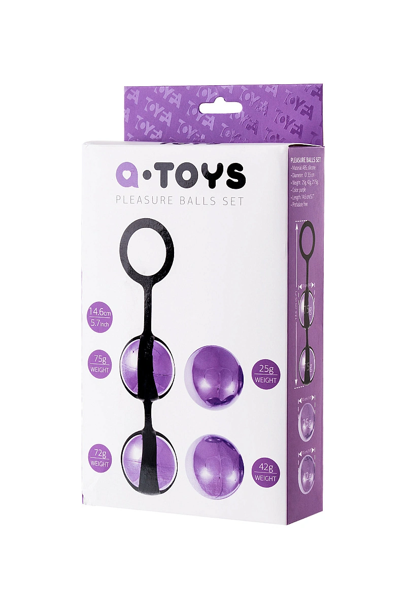 Вагинальные шарики A-Toys by TOYFA Vender, ABS пластик, фиолетовый, 14,6 см