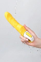 Нереалистичный вибратор Satisfyer Vibes Yummy Sunshine, силикон, желтый, 22,5 см.