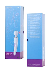 Нереалистичный вибратор Satisfyer Wand-er Woman, ABS пластик, белый, 34 см