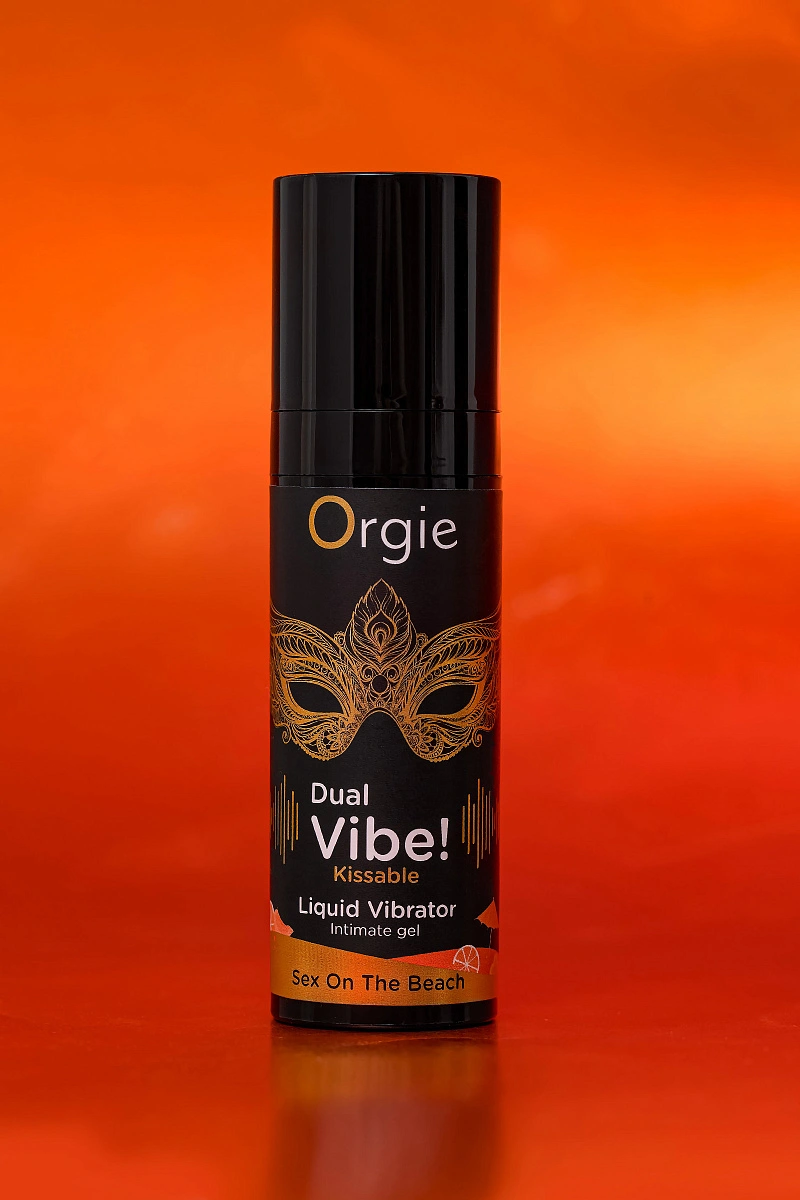 Съедобный гель с эффектом вибрации Orgie DUAL VIBE!, со вкусом коктейля секс на пляже, 15 мл