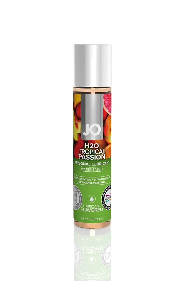 Съедобный лубрикант со вкусом тропических фруктов JO H2O Tropical passion, 30 мл