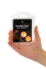 Массажное масло SECRET PLAY BRAZILIAN BALLS, с разогревающим эффектом, 2 х 4 гр