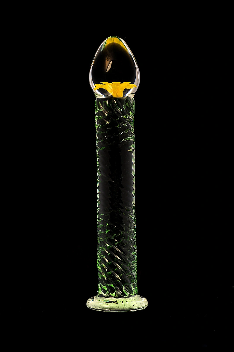 Нереалистичный фаллоимитатор Sexus Glass Snake, стекло, прозрачный, 16,5 см