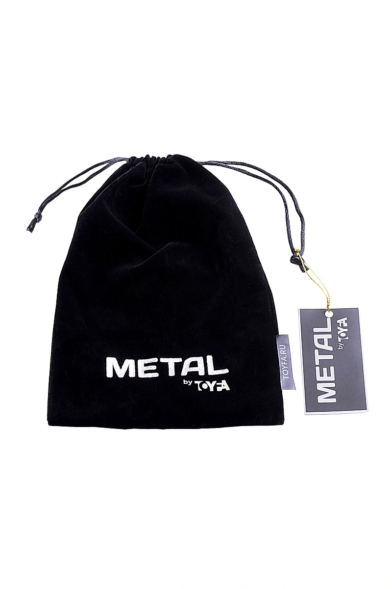 Зажимы для сосков с кольцом для члена Metal by TOYFA, черные