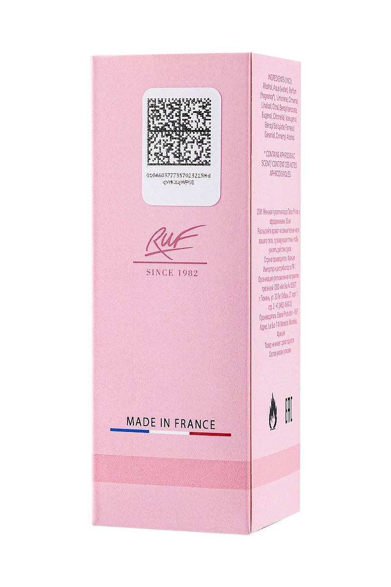 Туалетная вода RUF Taboo Frivole FLANKER для женщин, 50 мл