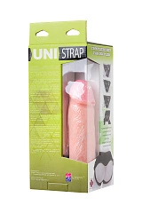 Страпон на креплении LoveToy UNI strap 7" Harness best of all, телесный