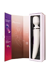 Нереалистичный вибратор Satisfyer Wand-er Woman, ABS пластик, белый, 34 см