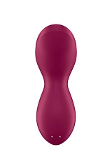 Вибратор с движущимся шариком Satisfyer Exciterrr, силикон, бордовый