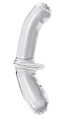 Двусторонний фаллоимитатор Satisfyer Double Crystal, стекло, прозрачный, 19,5 см