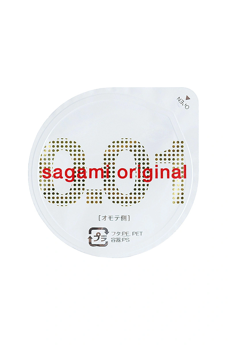 Презервативы Sagami, original 0.01, полиуретан, 17 см, 5,5 см, 5 шт.